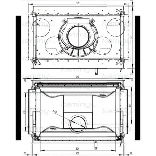 Каминная топка Austroflamm 75×39 K II 2.0 производитель Austroflamm