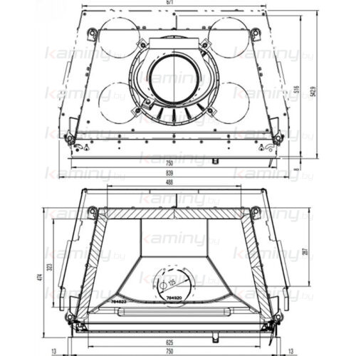 Каминная топка Austroflamm 75×57 K 2.0 производитель Austroflamm