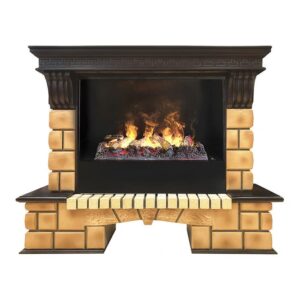 Каминокомплект Портал STONE BRICK 26 с очагом 3D HELIOS 26