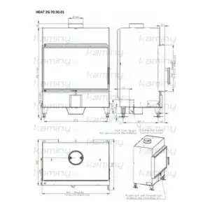 Каминная топка Romotop HEAT 2g 70.50.01 с прямым стеклом