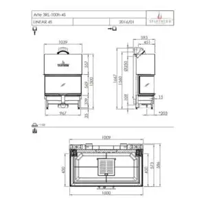 Каминная топка Spartherm Arte 3RL-100h