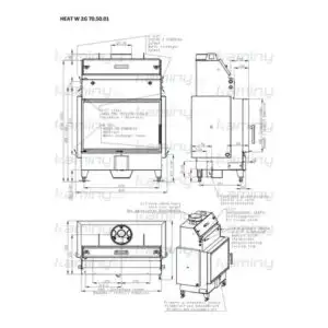 Каминная топка Romotop Heat W 2g 70.50.01 с теплообменником