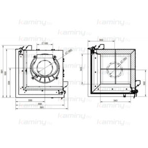 Каминная топка Austroflamm 55x55x51 K 3.0 производитель Austroflamm