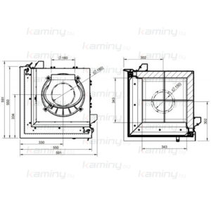 Каминная топка 55x55x68 K 3.0 производитель Austroflamm