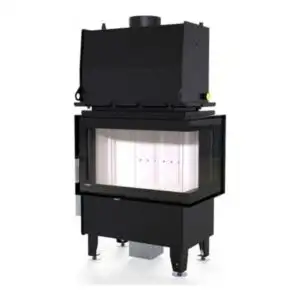 Каминная топка Defro Home RIVA SM BP SHORT угловая, с водяным контуром