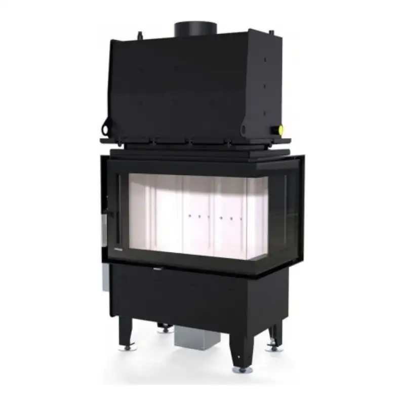 Каминная топка Defro Home RIVA SM BP SHORT угловая, с водяным контуром