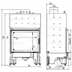 Каминная топка Austroflamm 65x51 aquaHEAT производитель Austroflamm