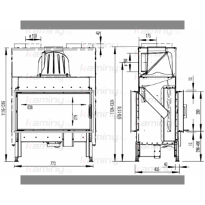 Каминная топка Austroflamm 75x39 K II 2.0 производитель Austroflamm