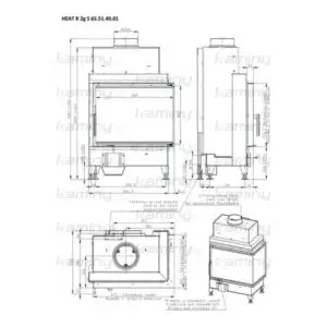 Каминная топка Romotop HEAT R/L 2g S 65.51.40.21 угловая с раздельным стеклом