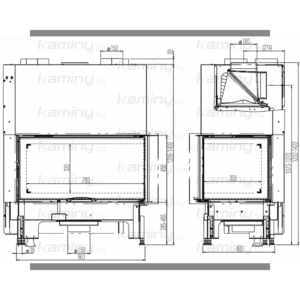 Каминная топка Austroflamm 89x49x45 S 2.0 Right производитель Austroflamm