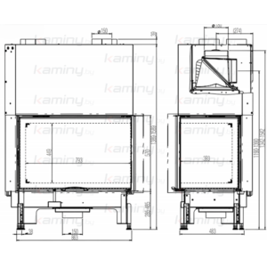 Каминная топка Austroflamm 89x49x57 S 2.0 Right производитель Austroflamm