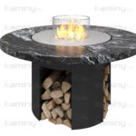 Электрокамин RealFlame Stone Coner AO c очагом 3D Firestar 25.5, очаг со звуком