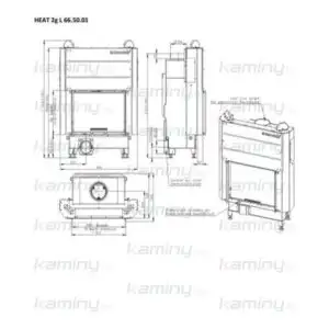 Каминная топка Romotop HEAT 3g L 66.50.01 с подъемными дверцами
