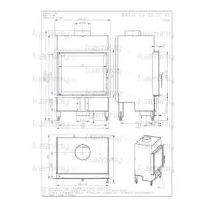 Каминная топка Romotop BASIC 2g 59.50.01 прямое стекло
