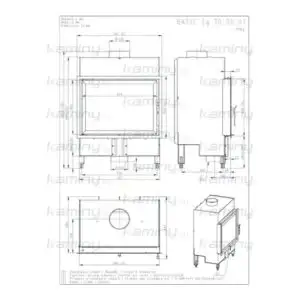 Каминная топка Romotop BASIC 2g 70.50.01 прямое стекло