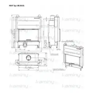 Каминная топка Romotop HEAT 3g L 88.50.01 с выдвижными подъемными дверцами
