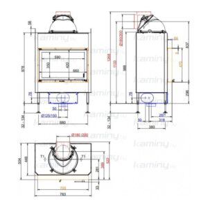 Топка-камин Brunner BKH  5.0 flat 42-66 DT производитель Brunner