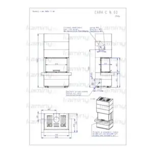 Каминная топка Romotop CARA C N 03 с подъёмной дверцей