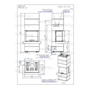 Каминная топка Romotop CARA CS 02 с подъёмной дверцей