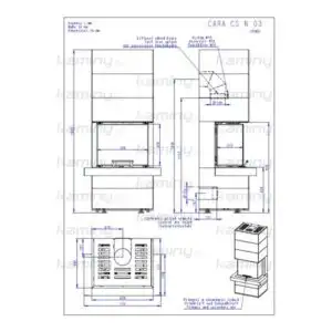 Каминная топка Romotop CARA CS N 03 с подъёмной дверцей