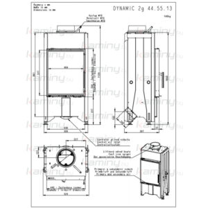 Теплоемкая топка Romotop DYNAMIC 2G 44.55.13 - двойное стекло