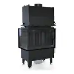 Каминная топка Defro Home RIVA SM BL SHORT угловая, с водяным контуром
