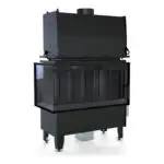 Каминная топка Defro Home RIVA ME BL SHORT угловая, с водяным контуром