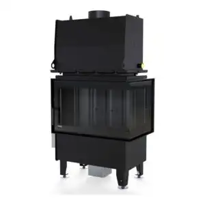 Каминная топка Defro Home RIVA SM BP SHORT угловая, с водяным контуром