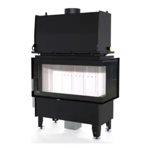 Каминная топка DEFRO HOME RIVA ME BP SHORT угловая, с водяным контуром