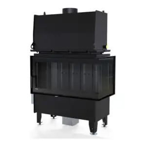 Каминная топка DEFRO HOME RIVA ME BP SHORT угловая, с водяным контуром