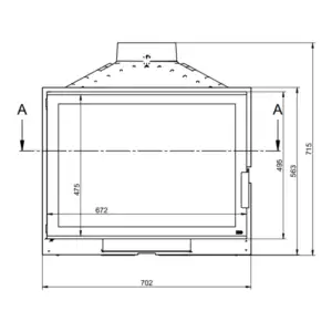 Каминная топка KFD ECO iMAX 7 3F D standart с шибером