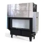 Каминная топка Defro Home RIVA LA G SHORT с водяным контуром и подъемом стекла вверх