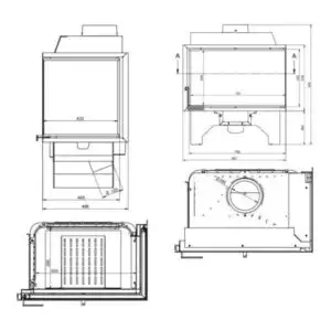 Каминная топка KFD ECO iLUX 90 L/R