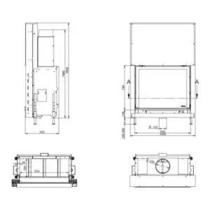 Каминная топка KFD Linea DF V 1190 4.0