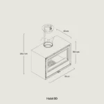 Печь камин Rocal HABIT 80 T