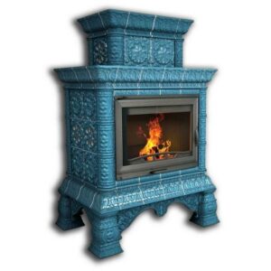 kostroma-pristennyj-2jarus-volna-400×400-1 Изразцовый камин Кострома КимрПечь пристенный двухъярусный однотонный В с топкой Ладья 600