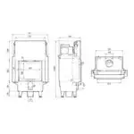 Каминная топка Defro Home Navi SM G с водяным контуром и подъемом стекла вверх