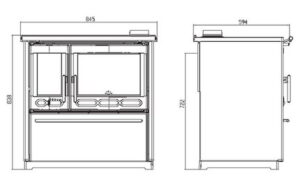 Печь камин Plamen Plamen 850 Glas