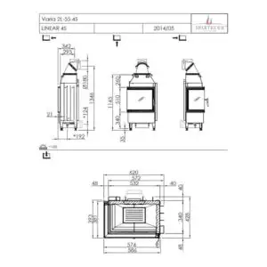 Каминная топка Spartherm Varia 2L/R-55