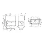 Каминная топка DEFRO HOME RIVA ME BL G SHORT угловая с водяным контуром и подъемом стекла вверх