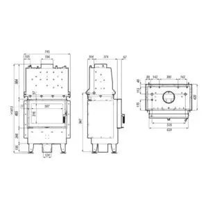 Каминная топка DEFRO HOME RIVA SM SHORT с водяным контуром