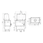 Каминная топка Defro Home RIVA SM BP SHORT угловая, с водяным контуром