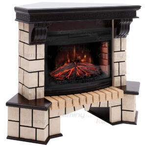 Электрокамин RealFlame Stone Coner 25/25,5 AO с очагом Firefield 25